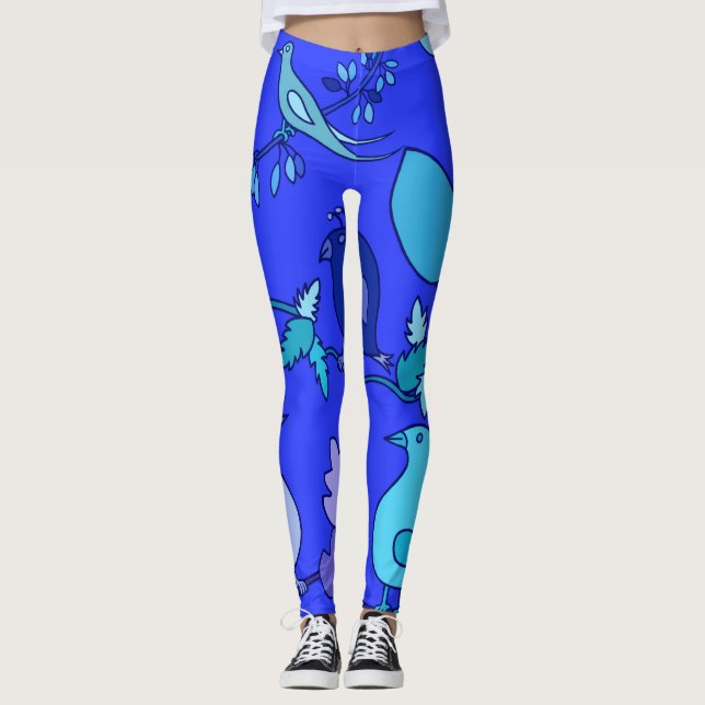 Blue Birds Leggings (Front)