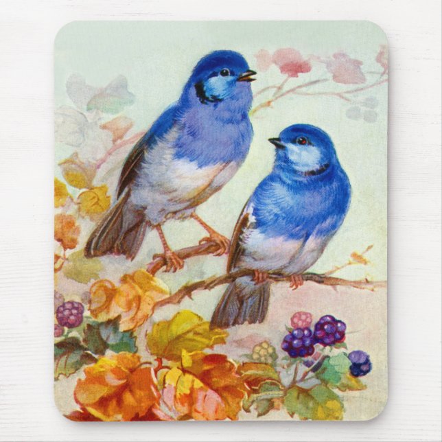 Blue birds mouse pad (Front)
