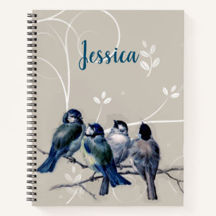 Blue Birds on a Branch Notebook