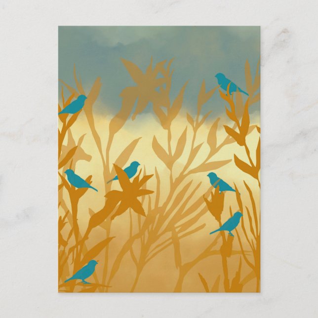 Blue birds postcard (Front)