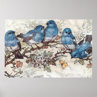 Blue Birds Poster