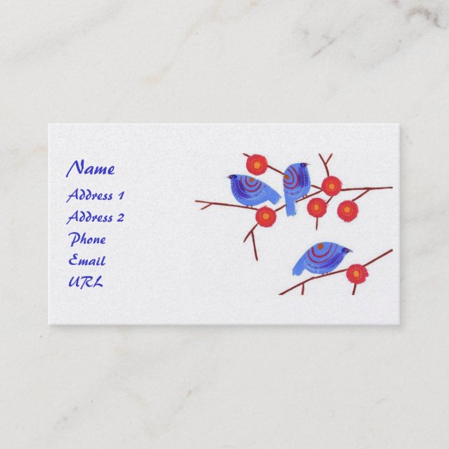 Blue Birds Profile Card - Customised (Front)