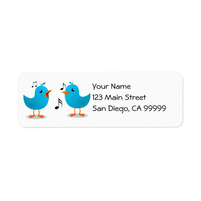 Blue Birds Serenade Return Address Label (Front)