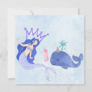 Blue Birthday Invitation