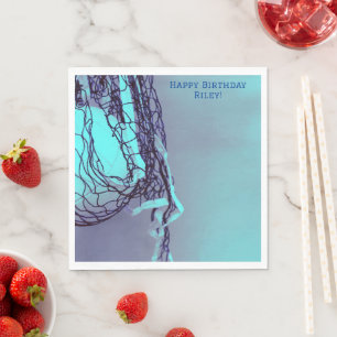 Blue Birthday Net & Volleyball Napkin