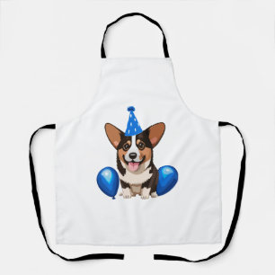 Blue Birthday Puppy Classic T-Shirt Apron