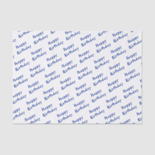 Blue Birthday Tissue Paper