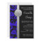 Blue, Black, and Silver LOOK Graduation Invitation