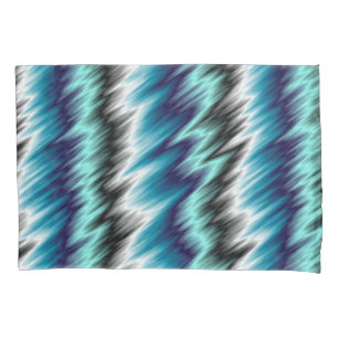 Blue black and white abstract pillowcase