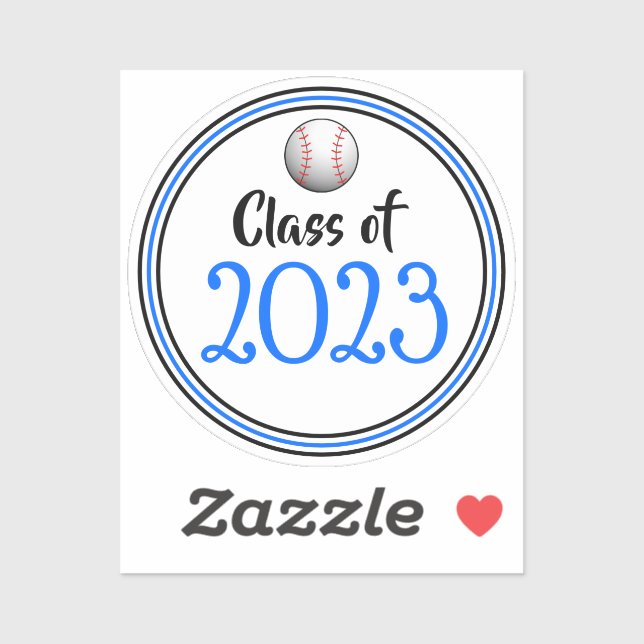 Blue & Black Baseball Class Year Graduation (Sheet)