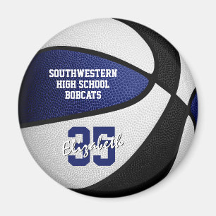 blue black basketball team colours magnet