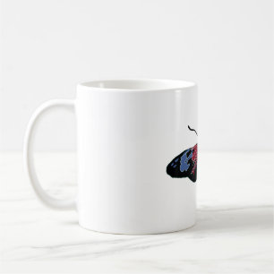 Blue Black Brown Butterfly Art Coffee Mug