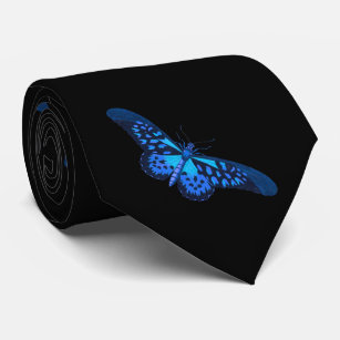 Blue Black butterfly Tie