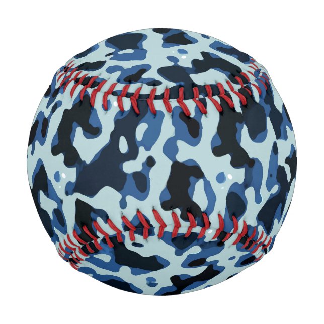 Blue Black Camo Pattern Baseball (Back)