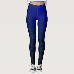 Blue black  carbon fiber patterned leggings