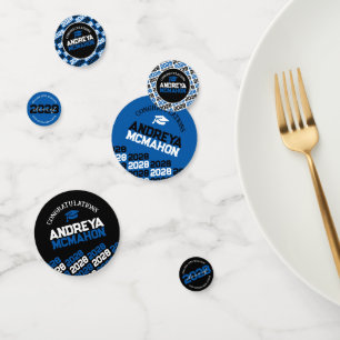 Blue & Black Class of ANY YEAR Personalised Party Confetti