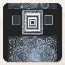 Blue black coaster