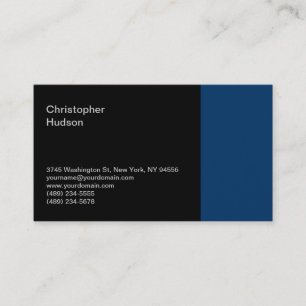 Blue Black Consultant Business Card