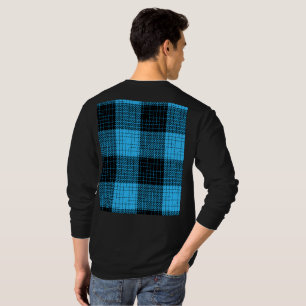  Blue Black Crosshatch Buffalo Check T-Shirt