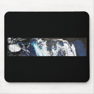 Blue Black Drip Mouse Pad