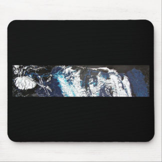 Blue Black Drip Mouse Pad