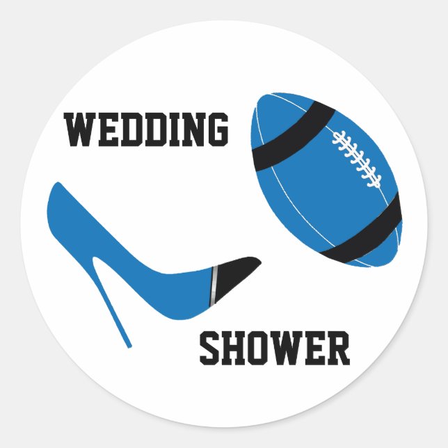 Blue & Black Football Themed Envelope Seal (Front)