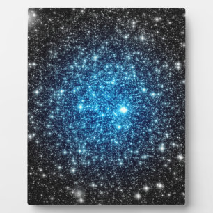 Blue & Black Galaxy Plaque
