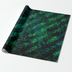 Blue black green striped background with blur, gra wrapping paper