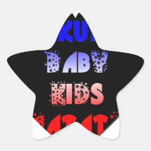 Blue Black Hakuna Matata Baby Kids Design.png Star Sticker