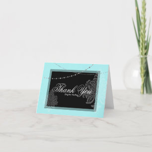 Blue & black  holiday card