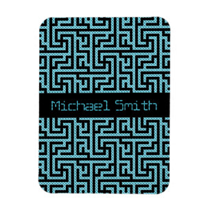 Blue & Black Labyrinth Magnet