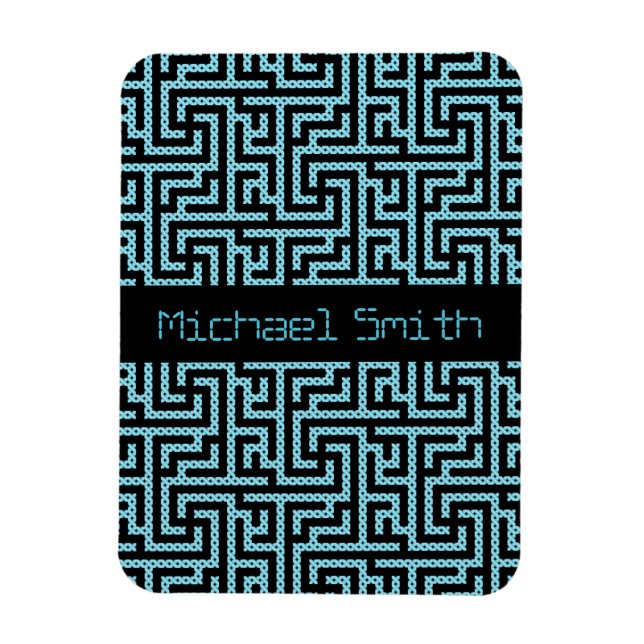 Blue & Black Labyrinth Magnet (Vertical)