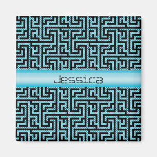 Blue & Black Labyrinth Magnet