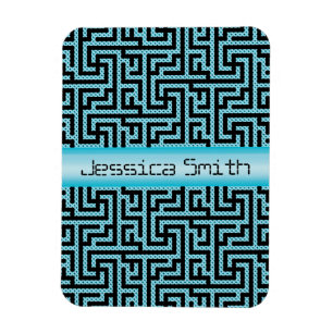 Blue & Black Labyrinth Magnet