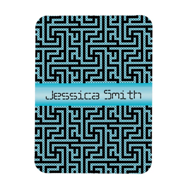 Blue & Black Labyrinth Magnet (Vertical)