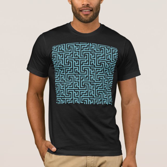 Blue & Black Labyrinth T-Shirt (Front)