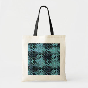 Blue & Black Labyrinth Tote Bag