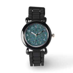 Blue & Black Labyrinth Watch