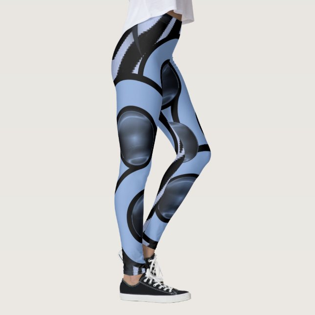 blue black long leggings (Right)