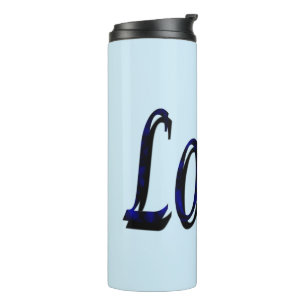 Blue Black Louis Name, Thermal Tumbler