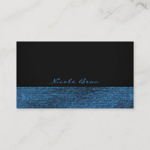 Blue & Black Modern Glam Sequins Elegant Chic Business Card
