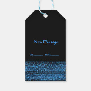 Blue & Black Modern Glam Sequins Elegant Chic Gift Tags