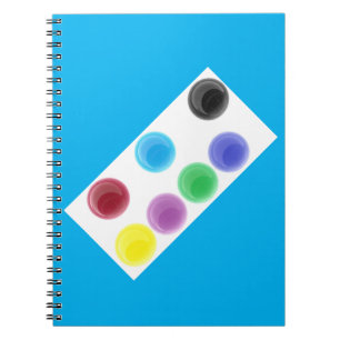 Blue-black-red notebook