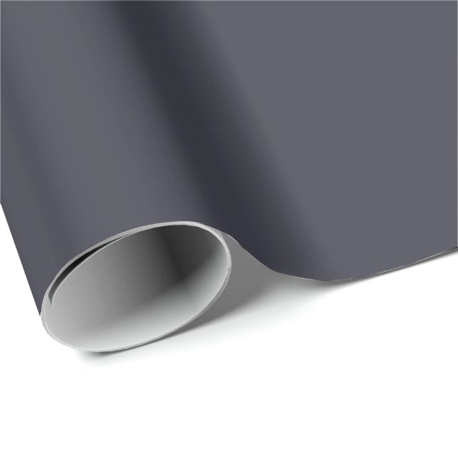 Blue Black Solid Colour Print, Polar Night Wrapping Paper (Roll Corner)