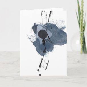 Blue & Black Splash II   Blue Black Paint Splash Card