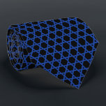 Blue Black Star Of David Grid Tie<br><div class="desc">Judaica Collection</div>