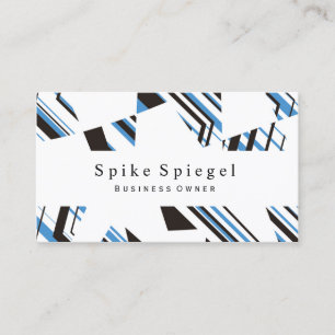 Blue & Black - stripe Business Card