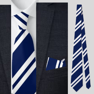 Blue Black Striped Pattern          Tie