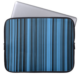 Blue Black Stripes Laptop Sleeve