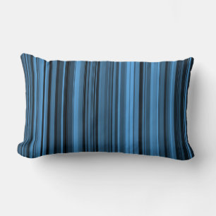 Blue Black Stripes Lumbar Cushion
